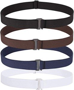 4 Pack No Show Stretch Belts for Women