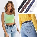 4 Pack No Show Stretch Belts for Women