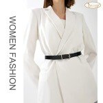 JASGOOD Women's Leather Belts - Black & Brown