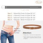 JASGOOD Women's Leather Belts - Black & Brown