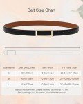 Reversible Leather Skinny Belt for Women