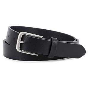 Casual Black Leather Belt for Women’s Jeans
