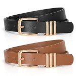 JASGOOD Plus Size Women’s Leather Belts – 2 Pack