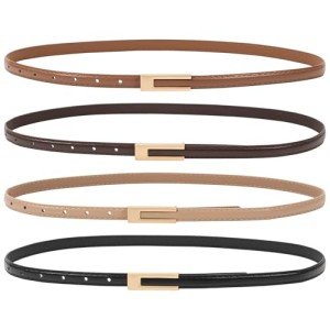 4-Pack Adjustable Women's Belts for Dresses & Jeans