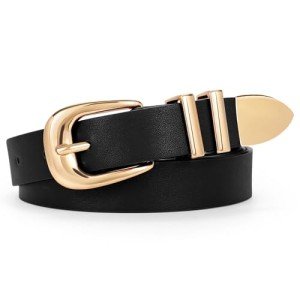 Stylish Women's Leather Waist Belt with Buckle
