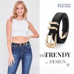 Stylish Women's Leather Waist Belt with Buckle