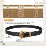 Vintage Black Leather Western Belt with Gold Buckle