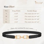 4 Pack Women's Elastic Thin Waist Belts