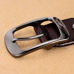 Genuine Leather Women's Black Belt with Alloy Buckle