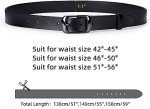 JASGOOD Plus Size Women's Black Leather Belt