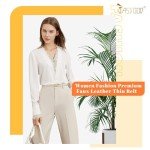 3 Pack Adjustable Leather Skinny Belts for Women