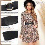 JASGOOD Women's Vintage Wide Elastic Waist Belt