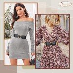 JASGOOD Women's Vintage Wide Elastic Waist Belt