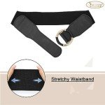 JASGOOD Women's Vintage Wide Elastic Waist Belt