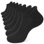 7 Pairs Black Ankle Running Socks for All