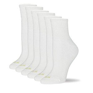 Hue Women's Mini Crew Socks 6-Pack - White