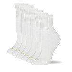 Hue Women's Mini Crew Socks 6-Pack - White