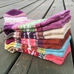 5-Pack Women's Vintage Thick Knit Winter Socks
