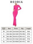 REORIA Women's Sexy Crew Neck Lounge Long Dress Elegant Long Sleeve Ribbed Bodycon Maxi Dresses, Light Grey, Small
