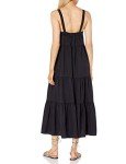 The Drop Women's Britt Tiered Maxi Tent Dress, OffBlack, S