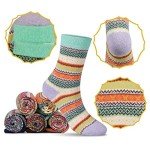 Cozy Vintage Wool Winter Socks for Women - 5 Pairs