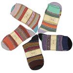 Cozy Vintage Wool Winter Socks for Women - 5 Pairs