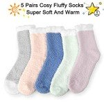 Cozy Winter Fuzzy Socks for Women - 5 Pairs