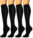 4 Pairs Copper Compression Socks - Circulation Support