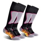 Warm Merino Wool Ski Socks for Women - 2 Pairs