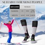 Warm Merino Wool Ski Socks for Women - 2 Pairs