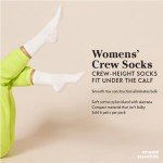 Amazon Essentials Women's Crew Socks - Black 6-Pack