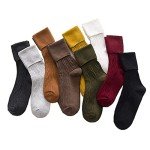 Sookiay 9 Pairs Soft Cotton Women's Crew Socks