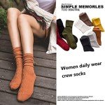 Sookiay 9 Pairs Soft Cotton Women's Crew Socks