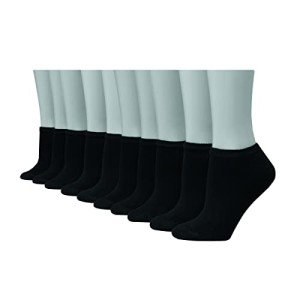 Hanes Women's Black No Show Socks - 10 Pack