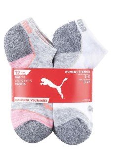 PUMA Women's Multicolor Low Cut Socks, 12-Pair