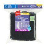 Hanes Women's Black Crew Socks - 10 Pack