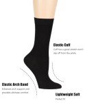 Women's Bamboo Calf Socks - 5 Pairs, Black