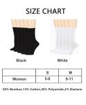 Women's Bamboo Calf Socks - 5 Pairs, Black