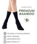 Women's Bamboo Calf Socks - 5 Pairs, Black