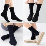 Women's Bamboo Calf Socks - 5 Pairs, Black