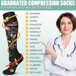 Compression Socks for Women - 3 Pairs (15-20 mmHg)