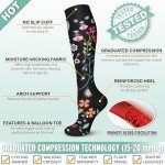 Compression Socks for Women - 3 Pairs (15-20 mmHg)