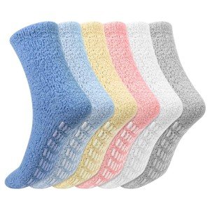 6 Pairs Cozy Non-Slip Fluffy Winter Socks