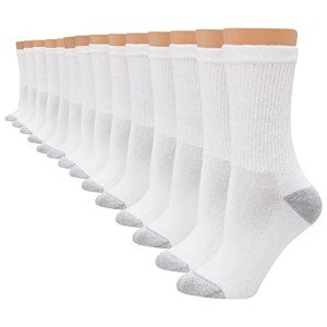 Hanes Women's Soft Moisture-Wicking Crew Socks - 14 Pack