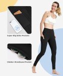 High Waisted Yoga Leggings with Pockets - Black