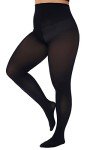 CozyWow Plus Size Soft Black Tights - 2XL