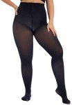 CozyWow Plus Size Soft Black Tights - 2XL