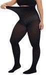 CozyWow Plus Size Soft Black Tights - 2XL