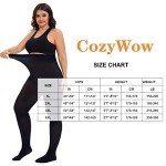 CozyWow Plus Size Soft Black Tights - 2XL