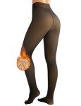 Warm Black Fleece-Lined Leggings for Women